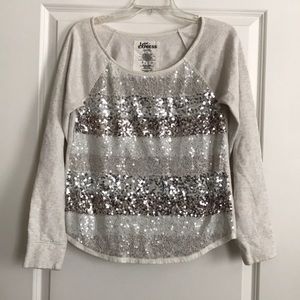 🍃 GENTLY USED! Express crew neck sparkle sweater